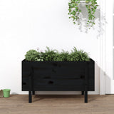 Vidaxx jardinière surélevée 101x50x57 cm bois de pin massif noir