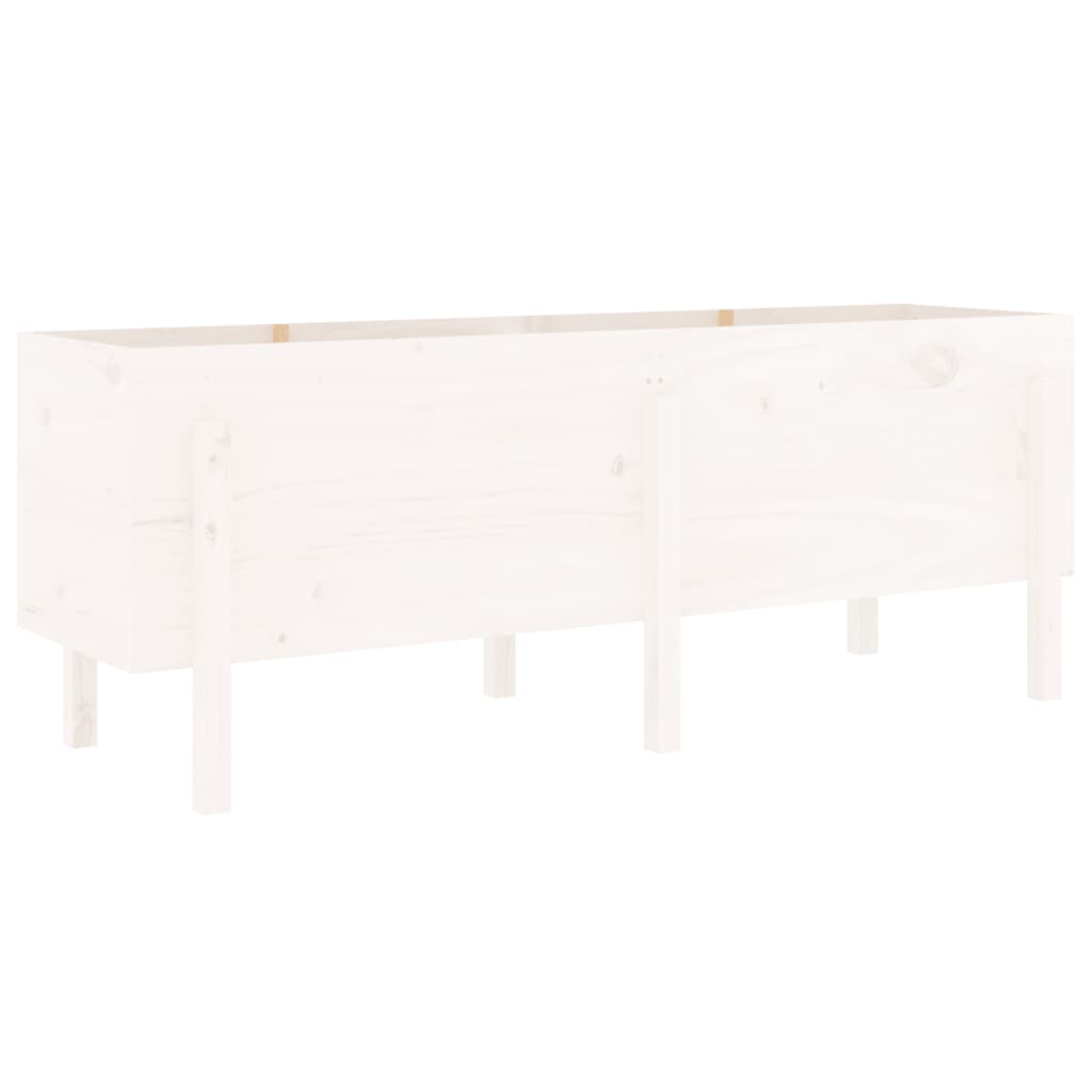 Vidaxx jardinière surélevée 160x50x57 cm bois de pin massif blanc