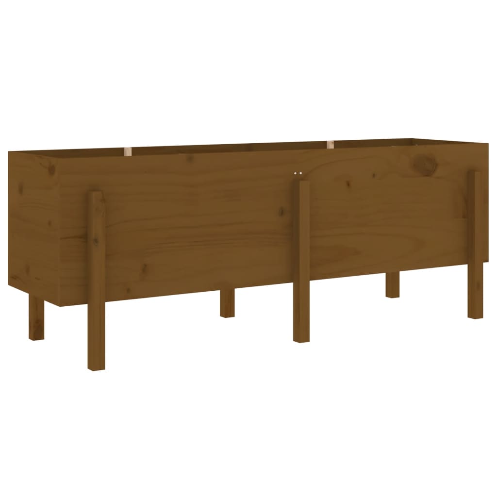 Vidaxx jardinière surélevée 160x50x57 cm bois de pin massif marron miel