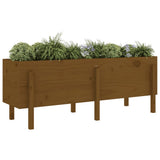 Vidaxx jardinière surélevée 160x50x57 cm bois de pin massif marron miel