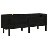 Vidaxx jardinière surélevée 160x50x57 cm bois de pin massif noir