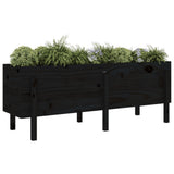 Vidaxx jardinière surélevée 160x50x57 cm bois de pin massif noir