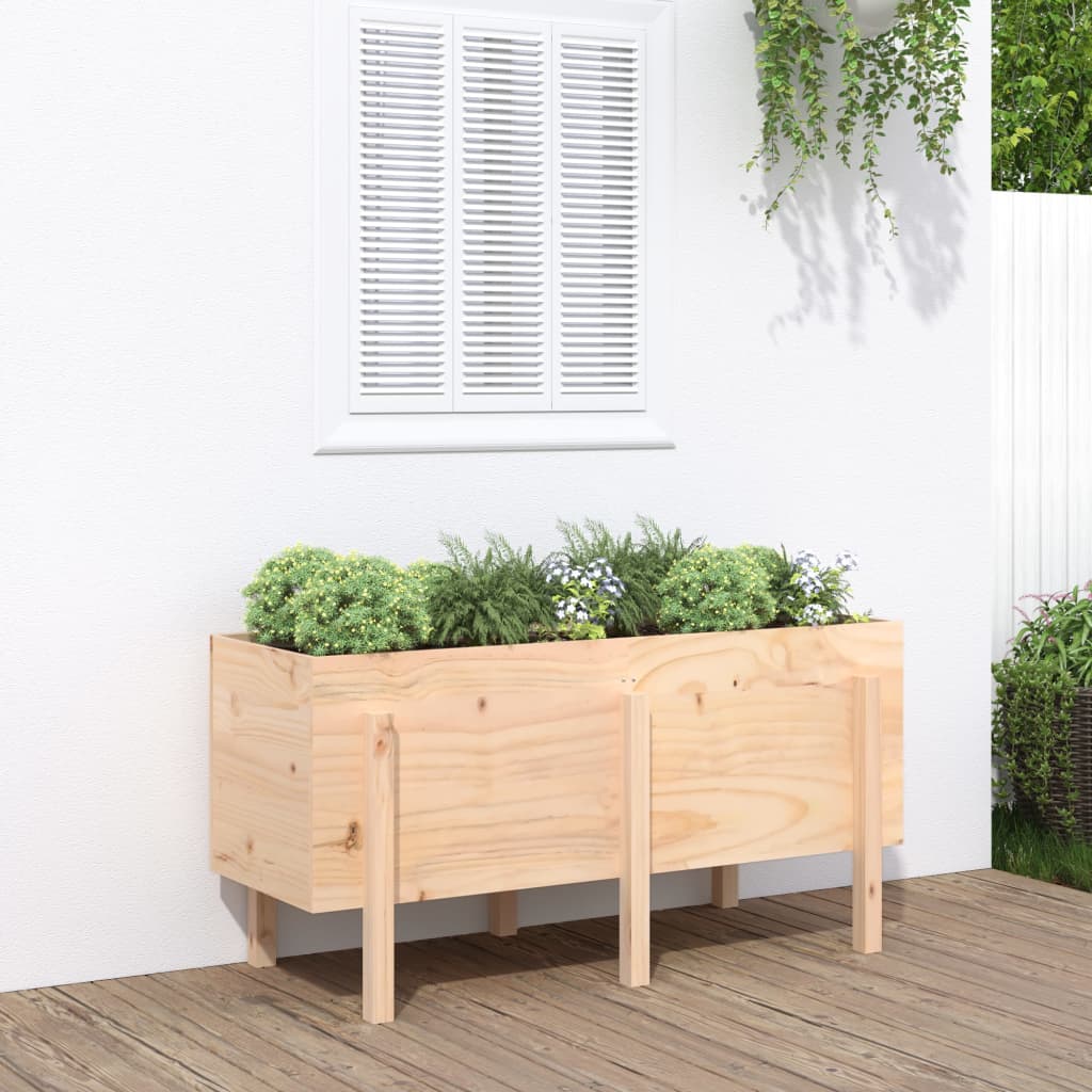 Vidaxl Planter hevet 121x50x57 cm solid furu