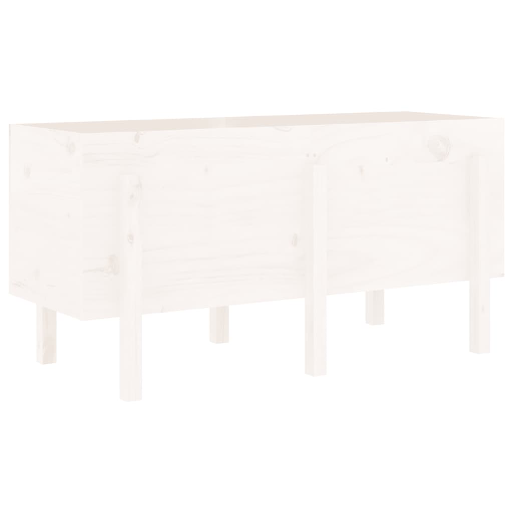 Vidaxx jardinière surélevée 121x50x57 cm bois de pin massif blanc