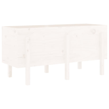 Vidaxx jardinière surélevée 121x50x57 cm bois de pin massif blanc