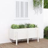 Vidaxx jardinière surélevée 121x50x57 cm bois de pin massif blanc