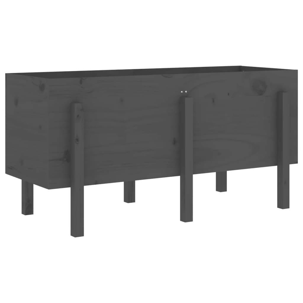 Vidaxx jardinière surélevée 121x50x57 cm bois de pin massif gris