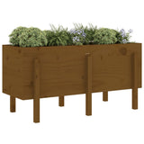 VidaXL jardinière surélevée 121x50x57 cm bois de pin massif marron miel