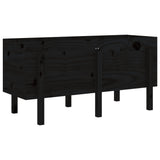 Vidaxx jardinière surélevée 121x50x57 cm bois de pin massif noir