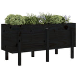 Vidaxx jardinière surélevée 121x50x57 cm bois de pin massif noir