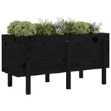 Vidaxl Planter hevet 121x50x57 cm solid furu svart