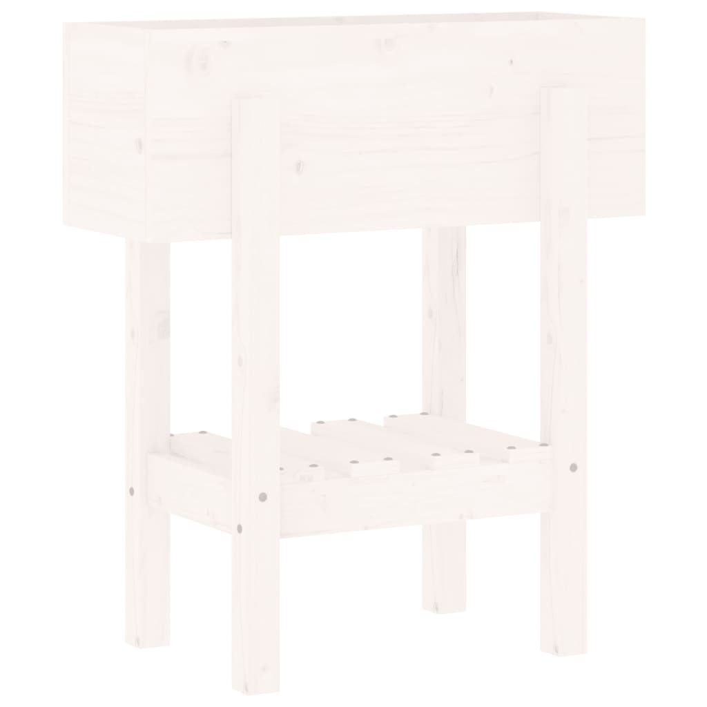 Vidaxx jardinière 62x30x69 cm bois de pin massif blanc