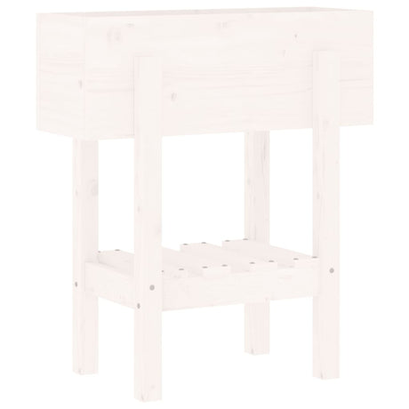 Vidaxx jardinière 62x30x69 cm bois de pin massif blanc