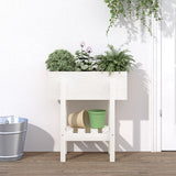 Vidaxx jardinière 62x30x69 cm bois de pin massif blanc