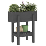 Vidaxx jardinière 62x30x69 cm bois de pin massif gris