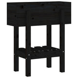 Vidaxx jardinière 62x30x69 cm bois de pin massif noir