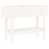 Vidaxx jardinière surélevée 101x30x69 cm bois de pin massif blanc