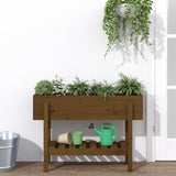 Vidaxl Planter höjde 101x30x69 cm Solid Pine Honey Brown