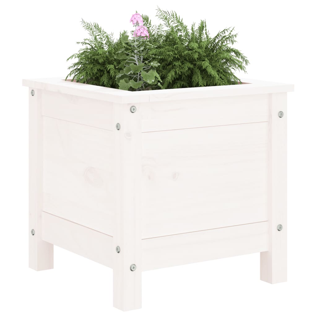 Vidaxx jardinière 40x40x39 cm bois de pin massif blanc