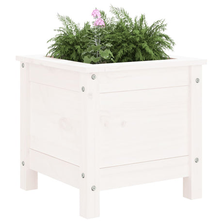 Vidaxx jardinière 40x40x39 cm bois de pin massif blanc