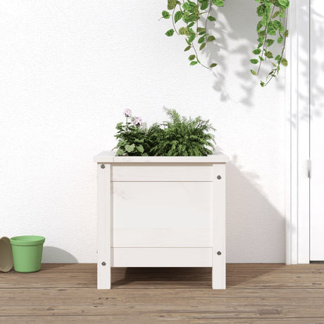 Vidaxx jardinière 40x40x39 cm bois de pin massif blanc