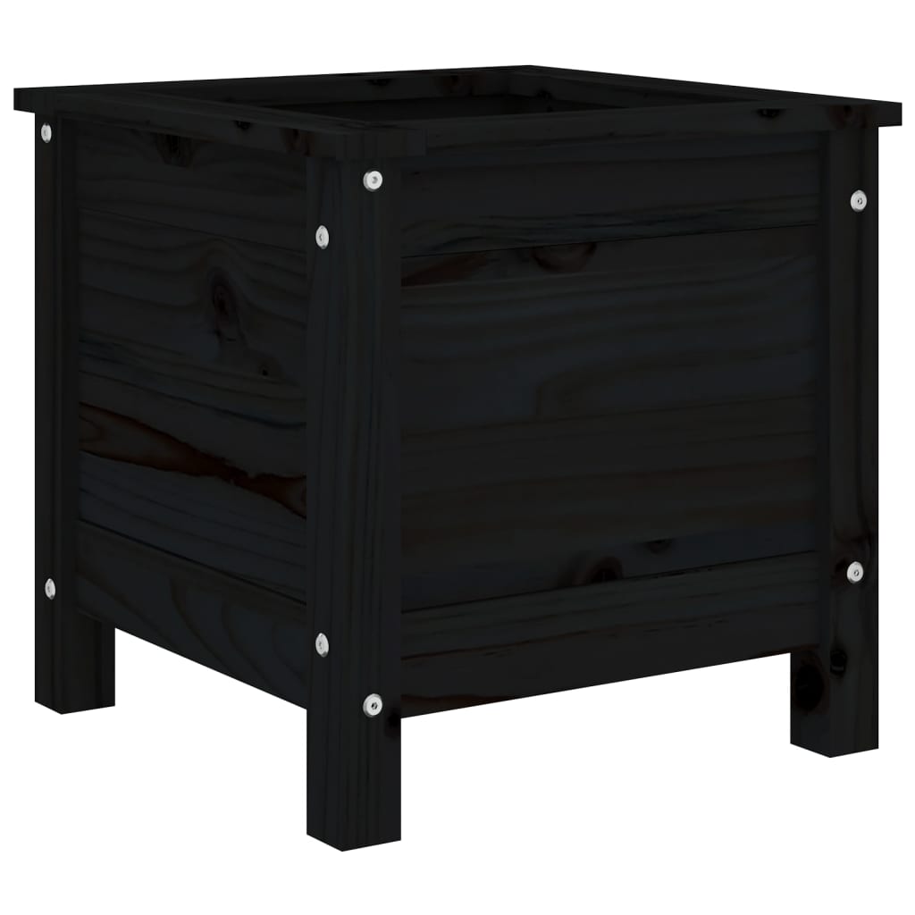 Vidaxx jardinière 40x40x39 cm bois de pin massif noir