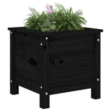 Vidaxx jardinière 40x40x39 cm bois de pin massif noir