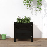 Vidaxx jardinière 40x40x39 cm bois de pin massif noir