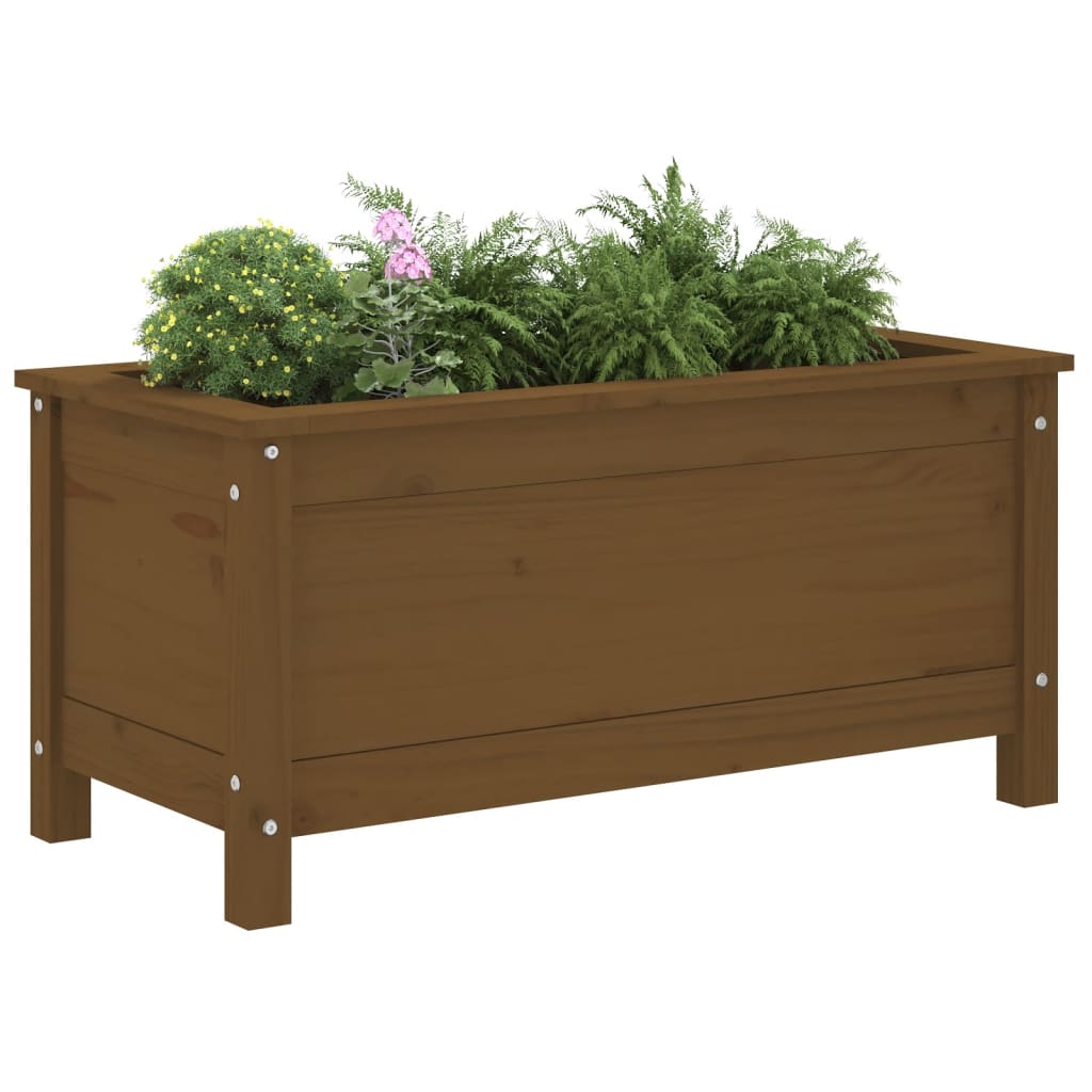 Vidaxx jardinière 82,5x40x39 cm bois de pin massif marron miel
