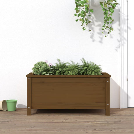 Vidaxx jardinière 82,5x40x39 cm bois de pin massif marron miel