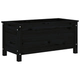 VidaXL Jardinière 82,5x40x39 cm bois de pin massif noir