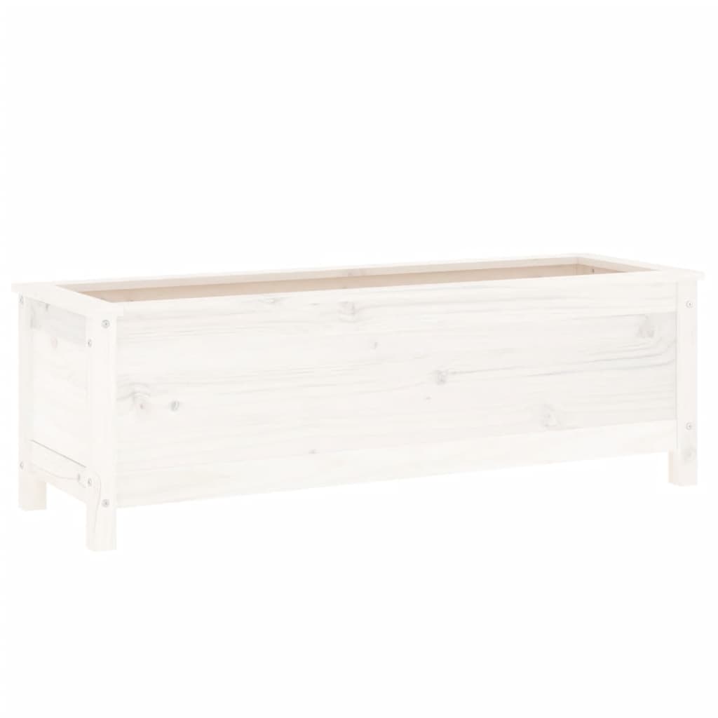 Vidaxx jardinière surélevée 119,5x40x39 cm bois de pin massif blanc