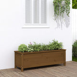 Vidaxx jardinière surélevée 119,5x40x39 cm pin massif marron miel