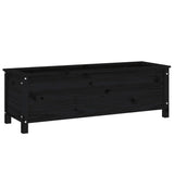 Vidaxx jardinière surélevée 119,5x40x39 cm bois de pin massif noir