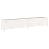 Vidaxx jardinière surélevée 199,5x40x39 cm bois de pin massif blanc