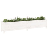 Vidaxx jardinière surélevée 199,5x40x39 cm bois de pin massif blanc