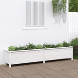 Vidaxx jardinière surélevée 199,5x40x39 cm bois de pin massif blanc
