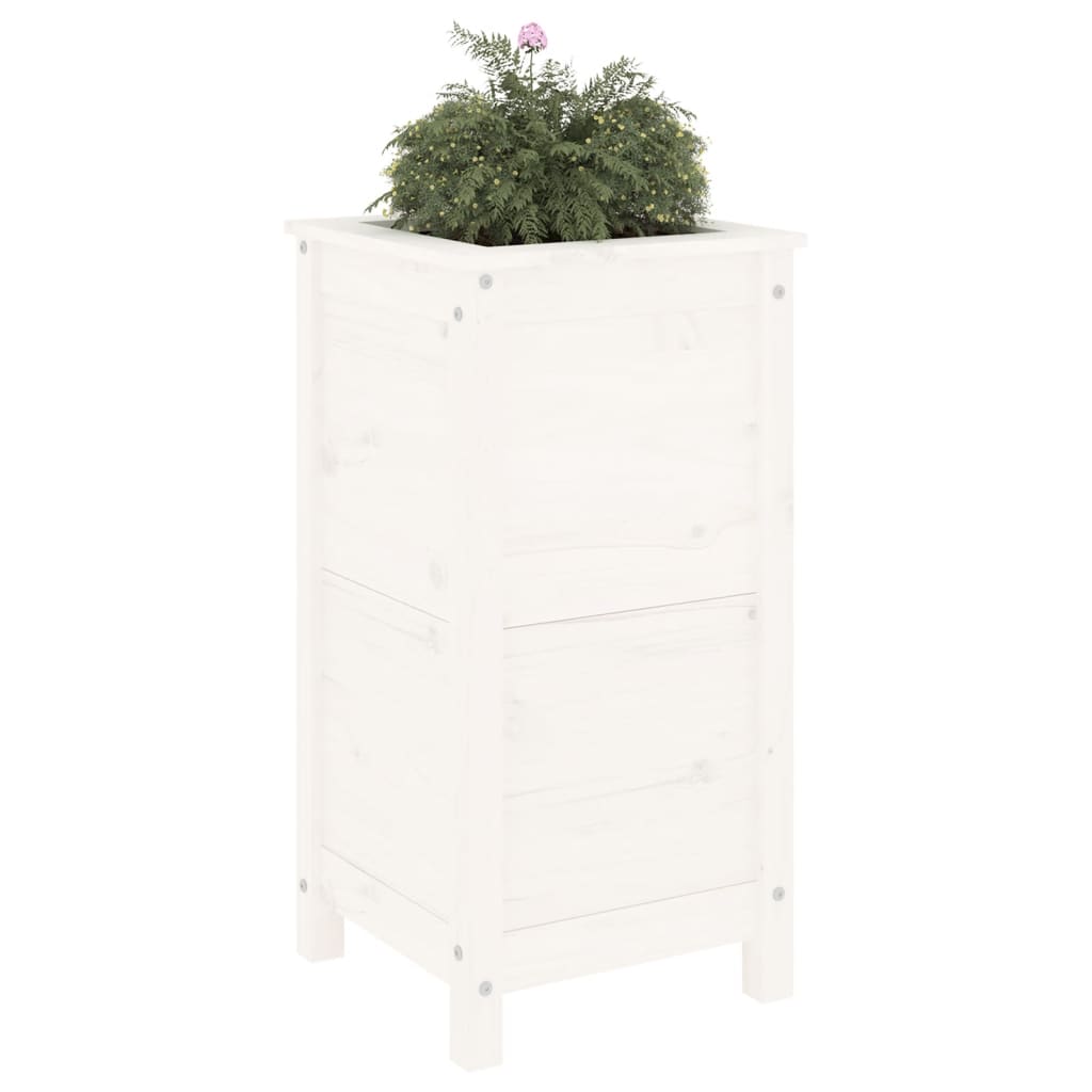 Vidaxx jardinière 40x40x78 cm bois de pin massif blanc