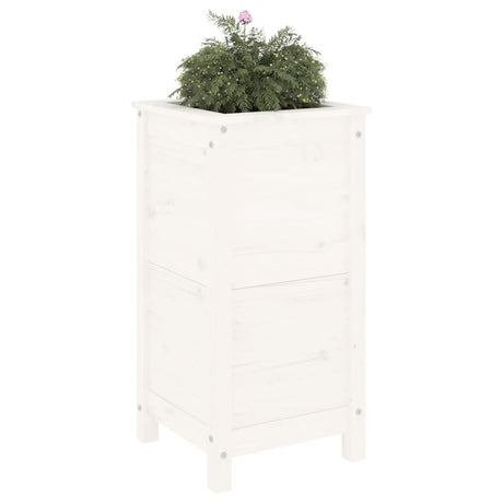 Vidaxx jardinière 40x40x78 cm bois de pin massif blanc