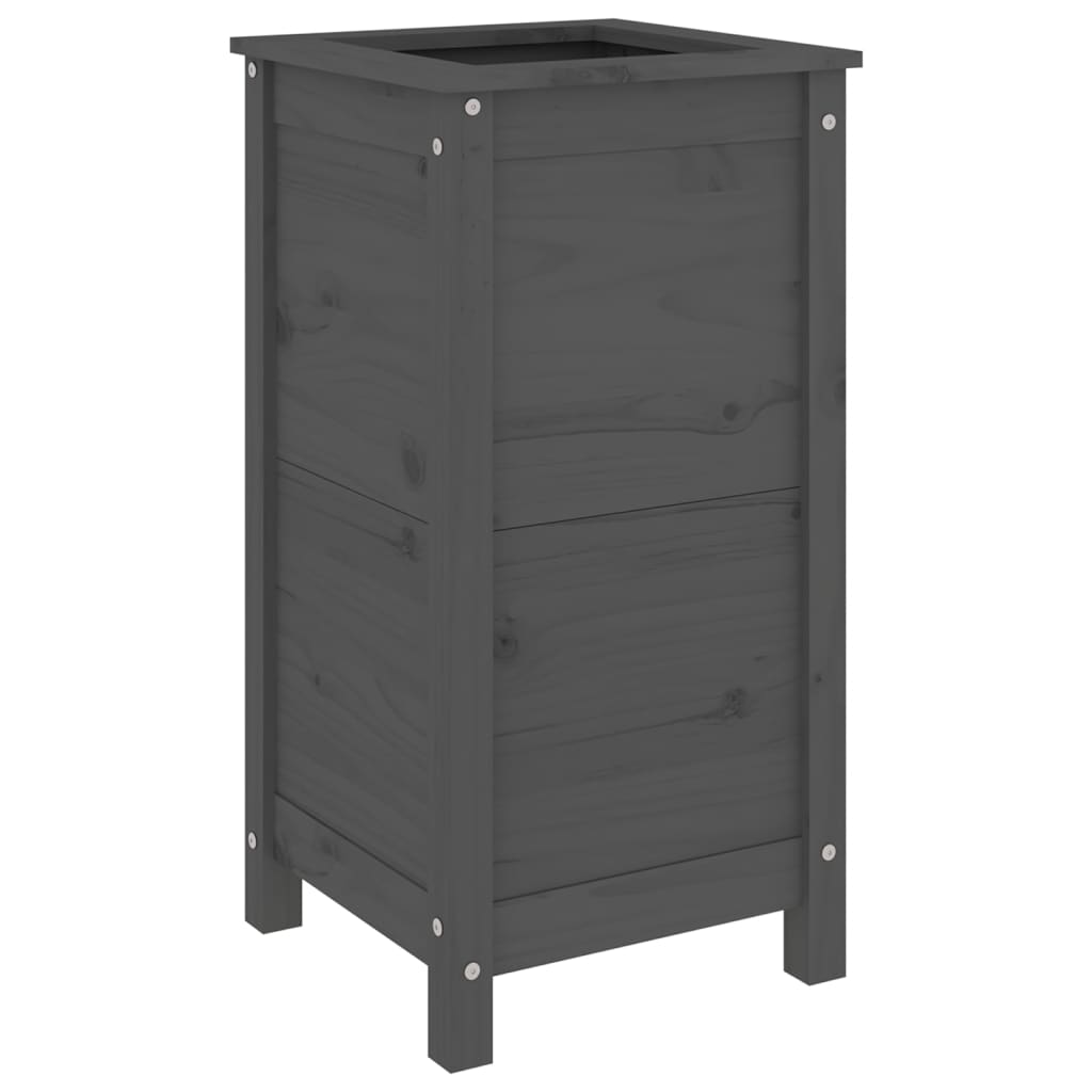 Vidaxx jardinière 40x40x78 cm bois de pin massif gris
