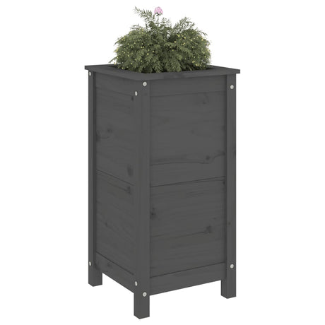 Vidaxx jardinière 40x40x78 cm bois de pin massif gris