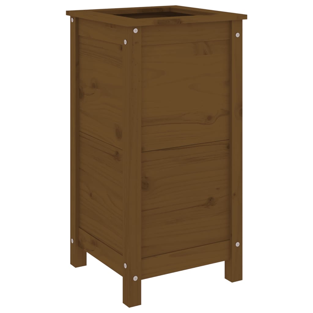 Vidaxx jardinière 40x40x78 cm bois de pin massif marron miel