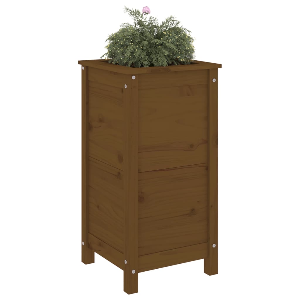 Vidaxx jardinière 40x40x78 cm bois de pin massif marron miel
