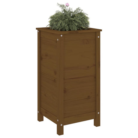 Vidaxx jardinière 40x40x78 cm bois de pin massif marron miel