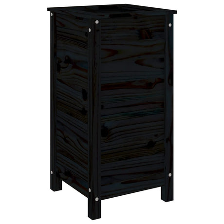 Vidaxx jardinière 40x40x78 cm bois de pin massif noir