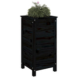 Vidaxx jardinière 40x40x78 cm bois de pin massif noir