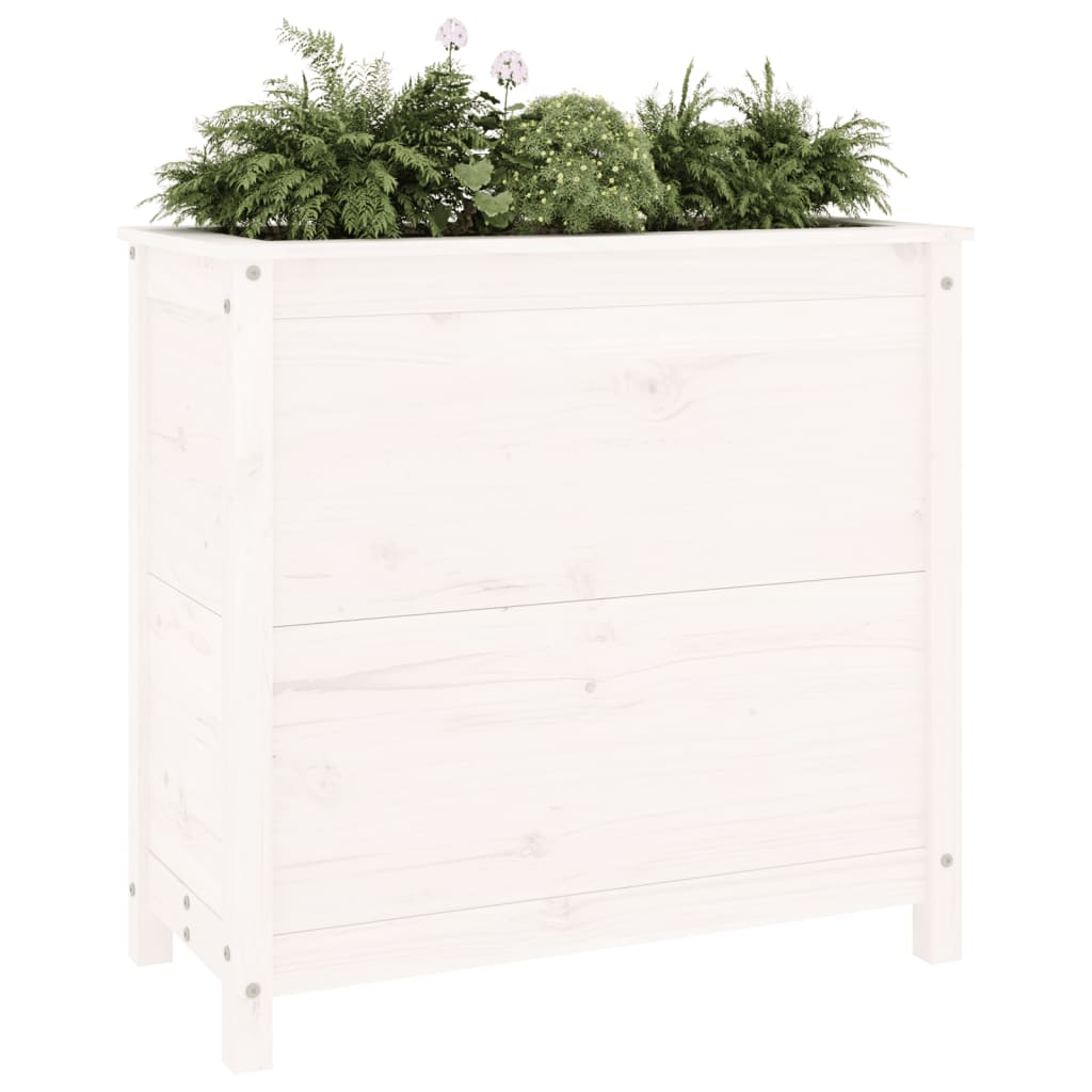 Vidaxx jardinière 82,5x40x78 cm bois de pin massif blanc