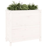 Vidaxl plantenbak 82,5x40x78 cm massief grenenhout wit