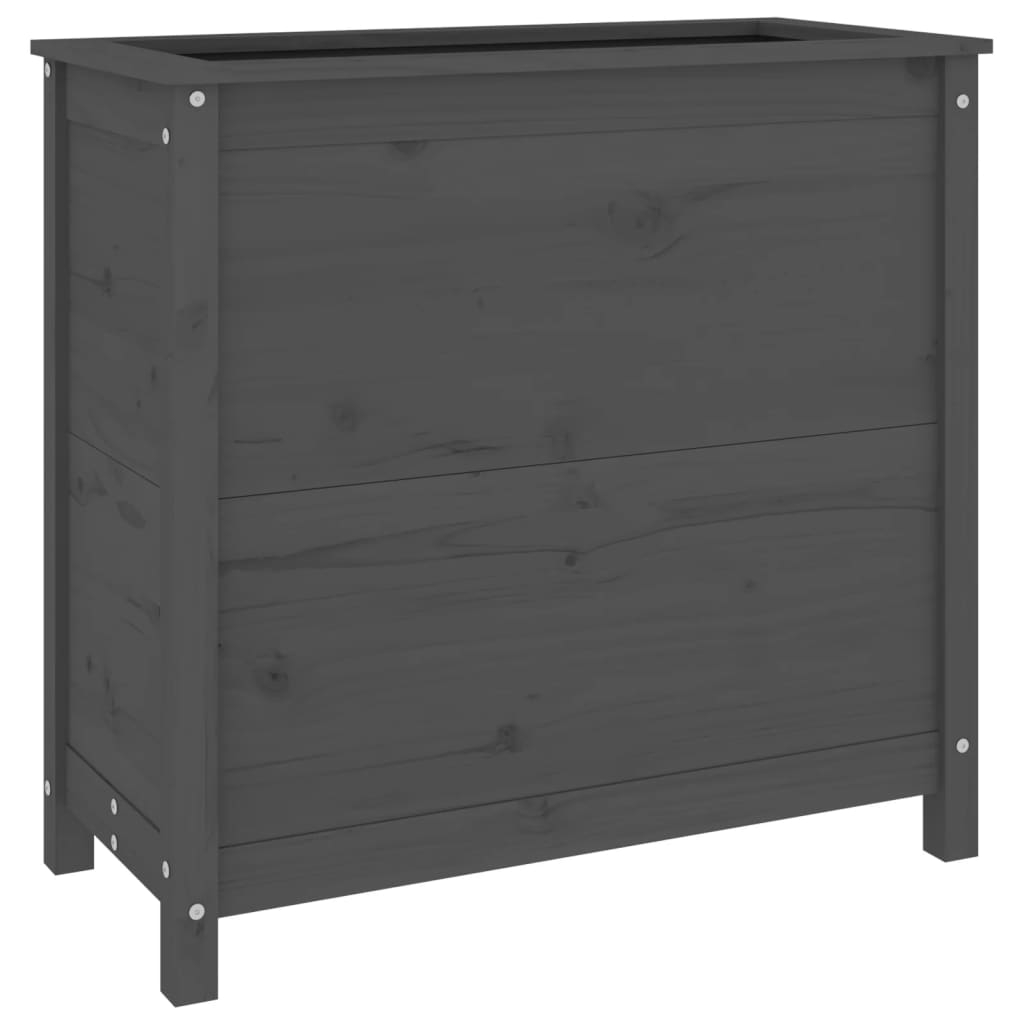 Vidaxx jardinière 82,5x40x78 cm bois de pin massif gris