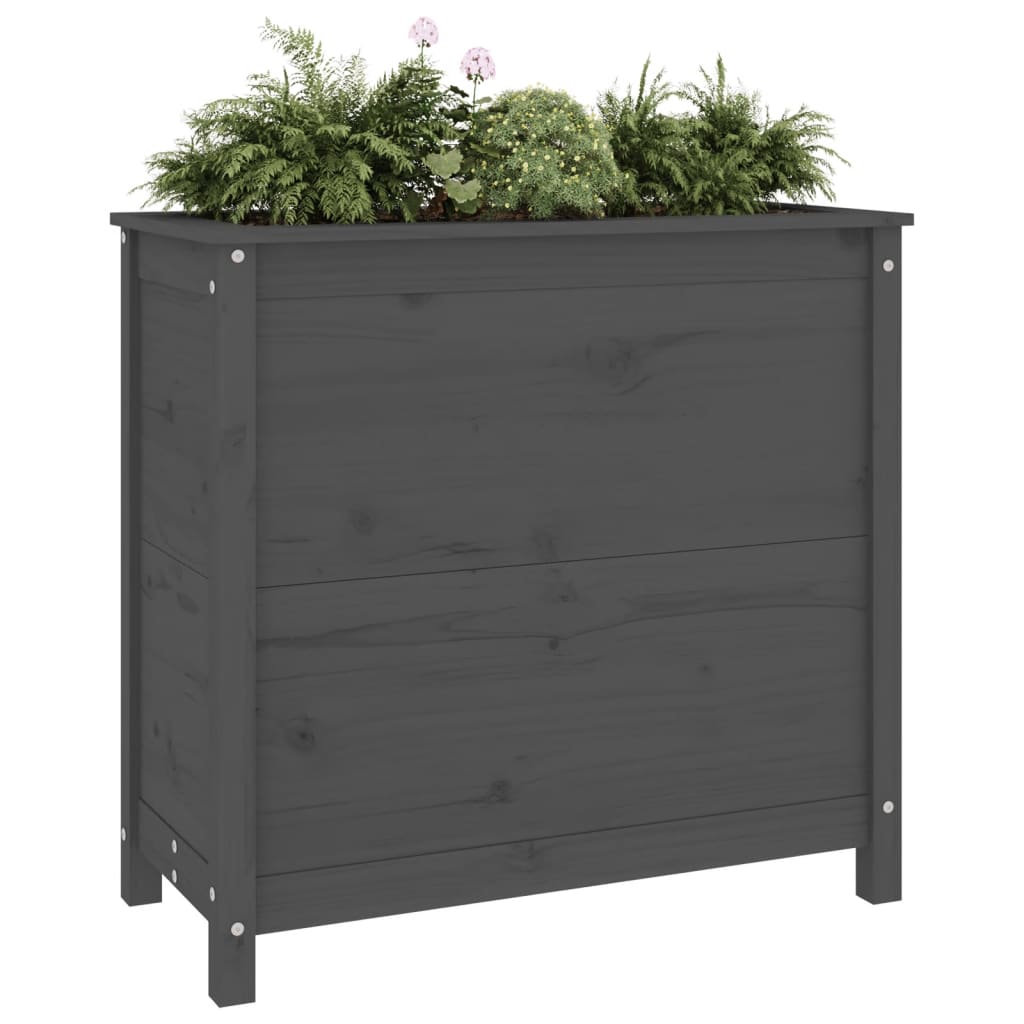 Vidaxx jardinière 82,5x40x78 cm bois de pin massif gris